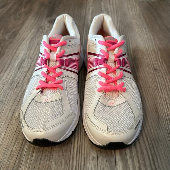 NIKE DART 580427-100 White Pink Lace Up RUNNING WALKING SNEAKER‎ Shoes Women’s 8 - Picture 3 of 9